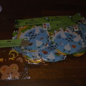 Dinosaur and Jungle Animal Party Masks Set